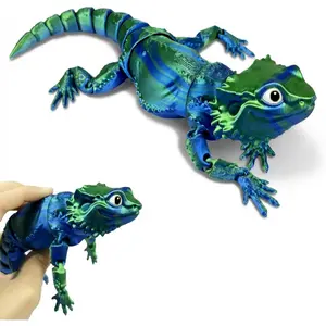 3D Printed Bearded Dragon - Articulated Stuff for Adults, Home Office, Stocking Stuffers Bulk, Birthday Halloween