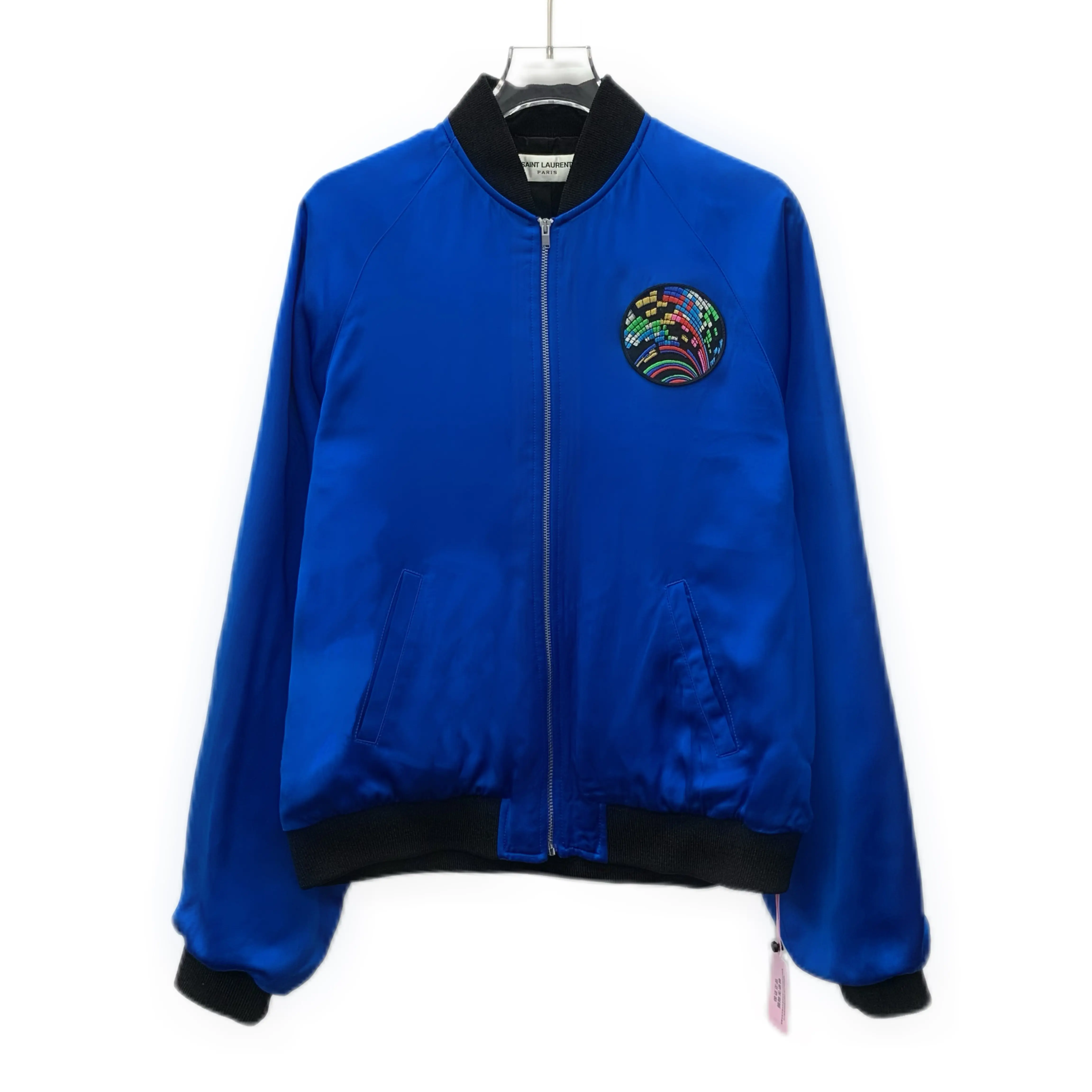 RDLT— Saint Laurent Blue Shark Collar Zip-Up Jacket Size 38