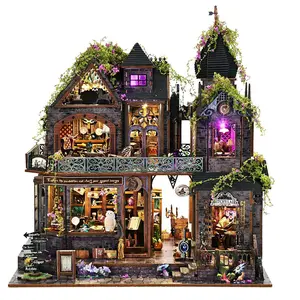 Magic Castle Handmade Assembly Model Toy, Birthday Gift for Family Friends, Back-To-School Halloween Christmas New Year Valentine Easter