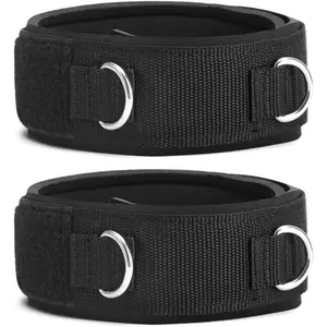 2 count Fitness Thigh Straps Soft Neoprene Padded Fitness  Exercise Attachment Adjustable Thigh Resistance Belt for Machines Gym Workout Speed Exercise Taekwondo Football Running