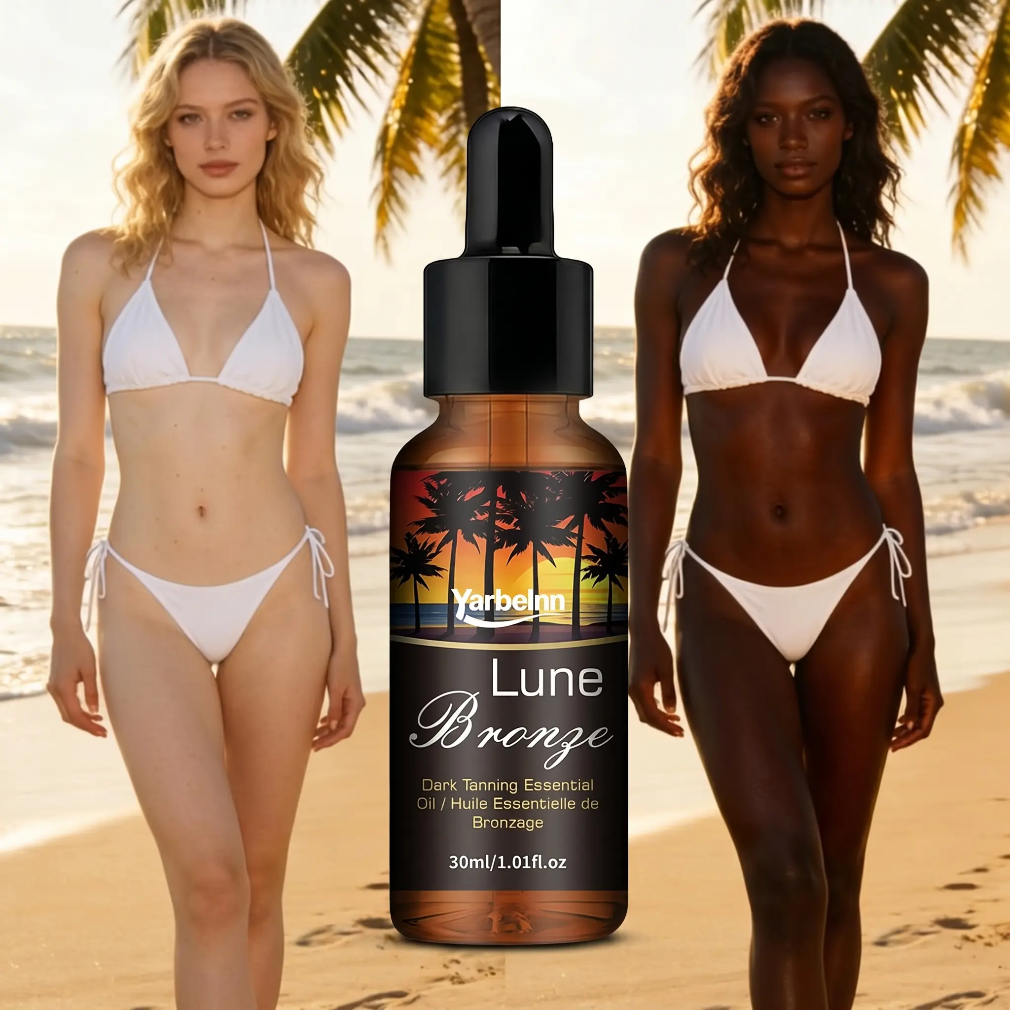 Tanning Oil Fast Dark Bronze Tanning Oil Accelerator  Ideal for Natural Tanning ,Portable for Beach Vacations 1 fl oz ️
