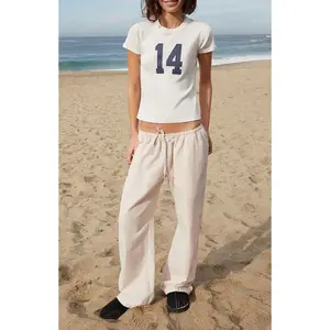 John Galt Women's Pink Gingham Anastasia Tie Pants