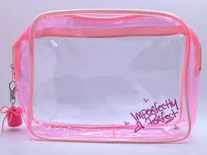 Imperfectly Perfect by Notion Make-Up Bag with Bow Keychain