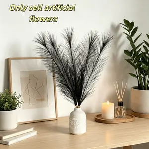 5pcs Artificial Reed Grass Decor, Multi-Color Plush Grass Decorative Decoration, Long Synthetic Fluff Flowers for Room Decor, Holiday or Daily Arrangements, Home Décor, Faux Bouquets