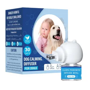 Dog Calming Diffuser - 1-2 Pack Dog Pheromones Calming Diffuser for Dog Anxiety Relief 3-in-1 Dog Pheromone Diffuser Kit, Stop barking, Anxiety Support for dogs Helping sleep More than 30Days to Calm Dogs