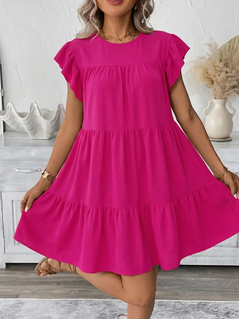 mini dress flowy skirt Ninsun Mini Dress - Red Wine main image 0
