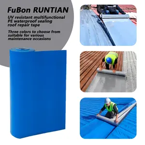 1 Roll Polyethylene Waterproof Tape, 19.6in(W)*11yd(L) Seals High-Strength Emergency Repair For Leaky Pipes, Roof Waterproofing And Pipe Repair | Fast-Drying, No-Glue, High And Low Temperature Resistant (-76°F ~ 230°F), Tool-Free Repair Solution.