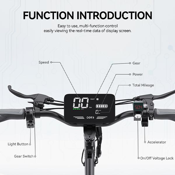 OOTD T10 Scooter for Adults, 48V 18AH Battery Up to 46 Miles Long Range & Powerful Motor, 34 MPH Max Speed, 11 Inch All-Terrain Tires Folding Commuter E Scooter with Dual Suspension & LCD Display