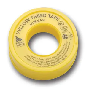 Yellow PTFE Thread Seal Tape – Professional-Grade, 1/2 Inch x 260 Inch, High-Density Thread Tape for Gas Lines– Leak-Proof Seal, Non-Toxic