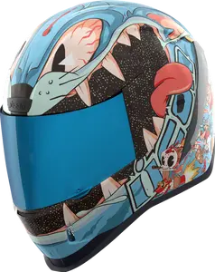 Icon Airform Helmet - 9 Lives - Blue (Glow-In-The-Dark)