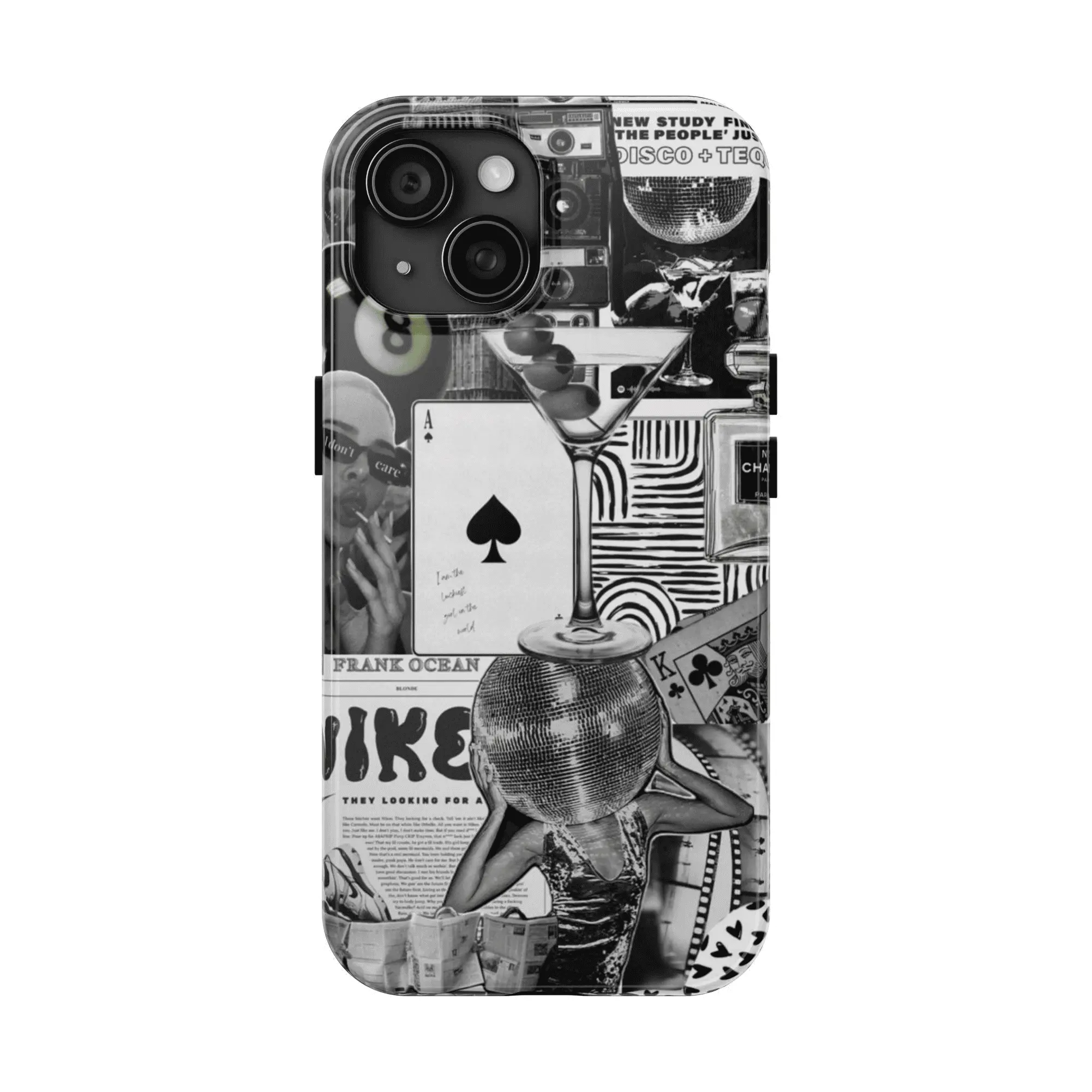 Retro Black and White Frank Ocean Collage Groovy Vibes Shockproof Cellphone Case, Protective Accessory for iPhone 17,16 Pro Max,15,14,13,12,11, Phone Accessories