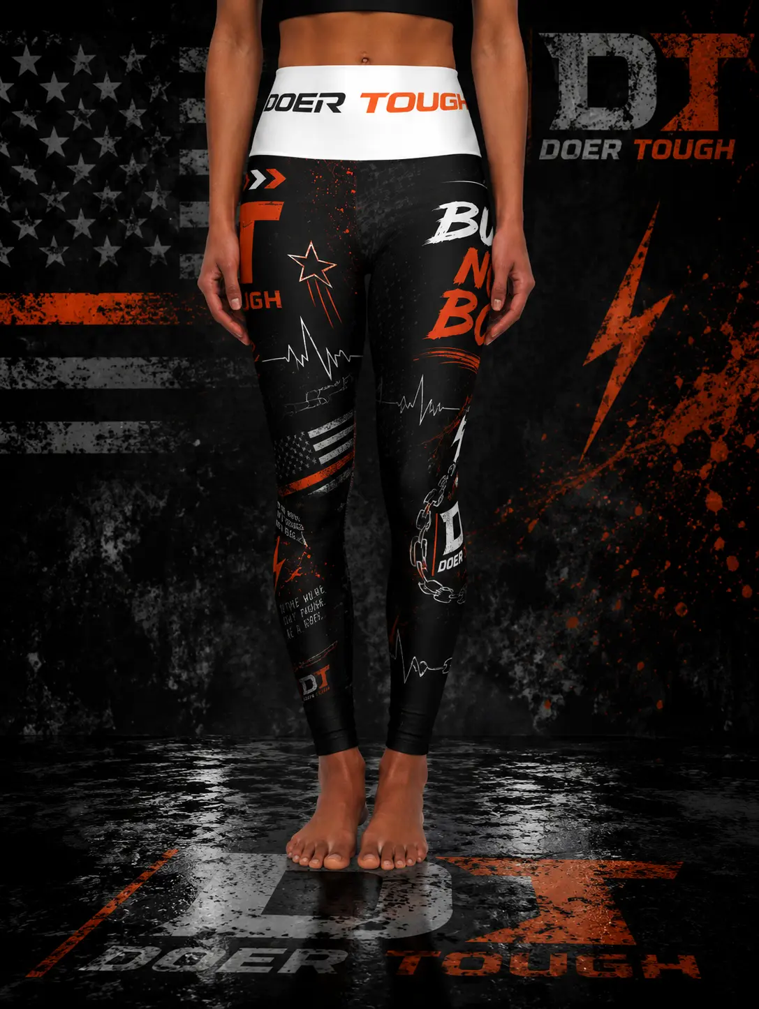 Doer Tough High-Waisted Leggings | Built Not Born All-Over Print