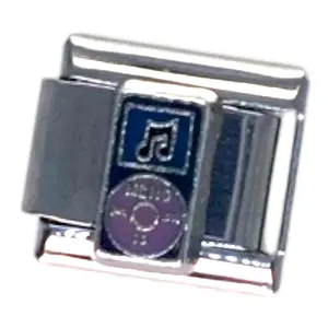 Music Player Silver Italian Charm