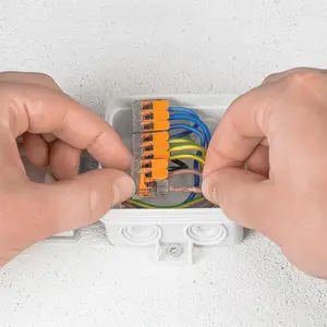 Electrical Quick Connectors Kit, 90pcs Lever Wire Connectors and Push-in Terminals, for 28-12 AWG Cables, Easy Cable Termination