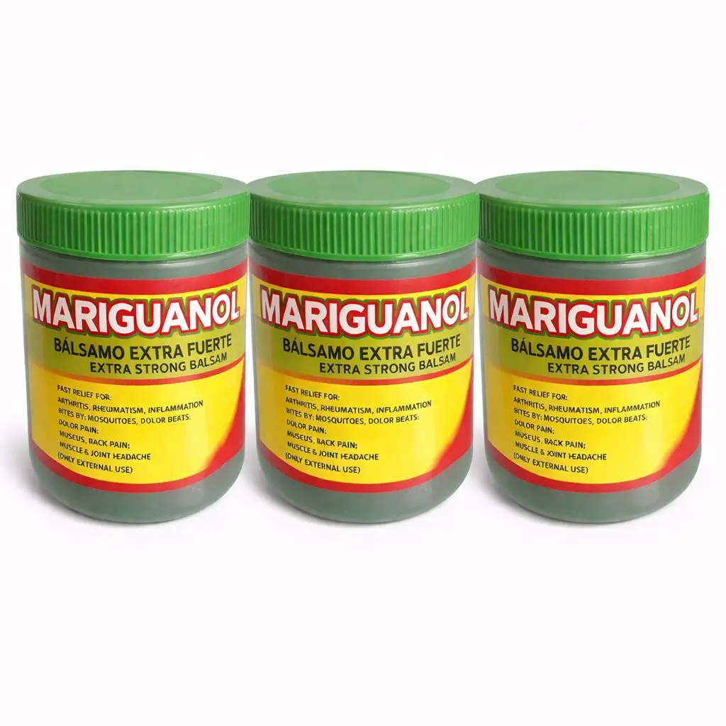 3 Pack Mariguanol Extra Fuerte Balsamo Herbal Massage Gel – Warming Body Massage Formula for Relaxation & Skin Care, 125 g