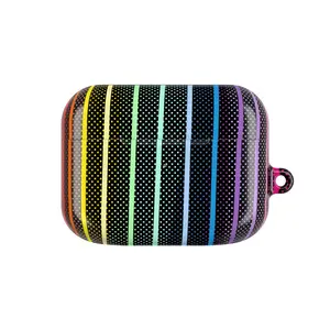 Rainbow Striped Dot Pattern AirPod Case | Protective Hard Shell