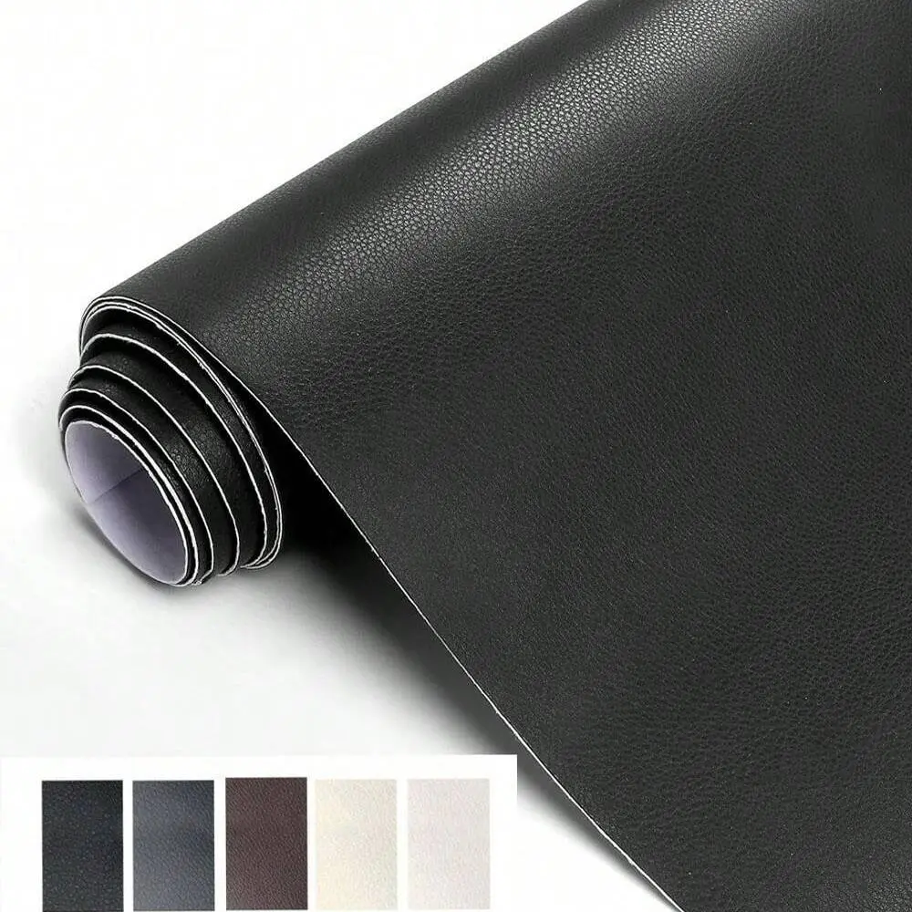 Faux Leather Repair Patch, Self Adhesive Wallpaper, Synthetic Leather, Oil Proof & Waterproof Wall Decor for Home Living Room Bedroom Textured Leather, Leather Patches