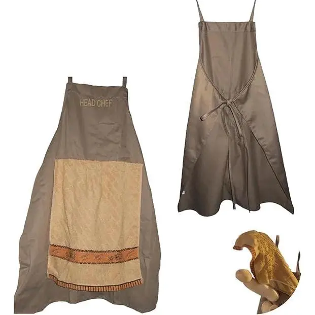 Funny Cooking Apron with Pocket Chef's Prank Kitchen Apron Hidden Surprise Gag Gift for Men Fathers Day Birthday Gifts