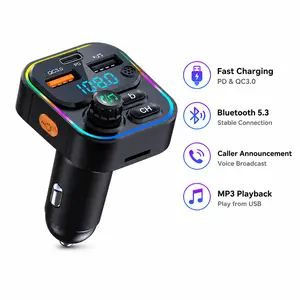 Type-C PD 20W+ QC3.0 Fast USB Charger Supports Hands-Free Siri Google Assistant MP3 Player Receiver Hi Fi Bass, Support U Disk