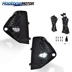 CROSSDESIGN LED Fog Lights Lamp Fit For 2019-2021 Nissan Murano w/ Bezel Switch Wires Relay