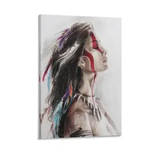A Taino Indian Women Poster Canvas Poster Bedroom Decor Sports Landscape Office Room Decor Gift Frames Ornaments Wall Decoration