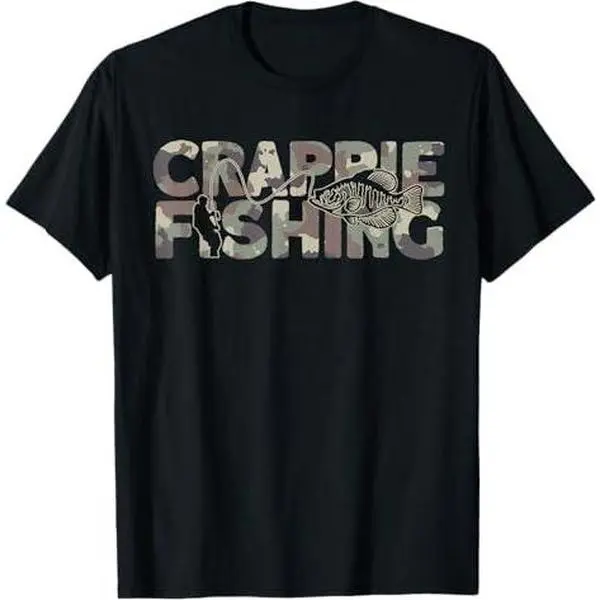 Crappie Fisherman Camouflage Crappie Fishing T-Shirt