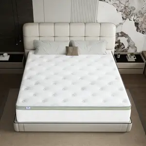 10/12/14 Inch Twin, Full, Queen, King Mattress Memory Foam And Spring, Hybrid MattressMedium Firmness, Lumbar Support, For Home Rooms Hotels, Boxed Halloween ChristmasGift Furniture Ergonomic queen size mattress Interior Modern