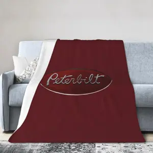 Peterbilt Throw Blanket for Bed,Soft Collage Blanket for Bedroom,Cute Blanket Funny Room Decor Flannel Blankets for Bed SofaThanksgiving Father's Day Children's Day holiday gifts for family and children