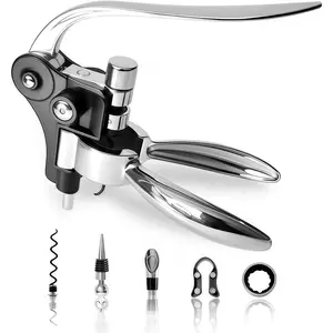 Corkscrew Opener Set - Luxury  Bottle Opener Kit for  Wines, Stainless Steel with Black  Box (Ideal  ,  Packaging)