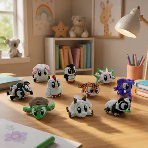 Micro Critter Crew 10 Pack – 3D Printed Mini Animal Figures Set | Cute Collectible Desk Pets