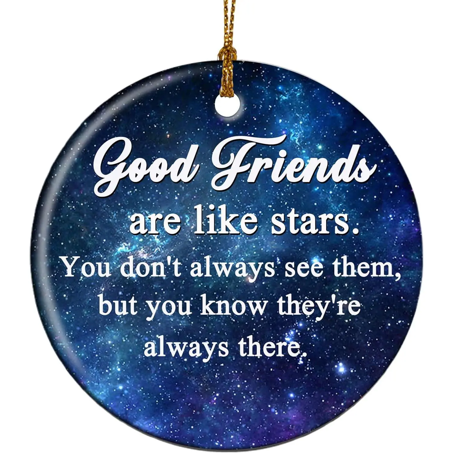 Good Friend Christmas Ornaments Friends Bestie Ornaments 3" Friendship Xmas Tree Ornaments Decorations Gifts for Women Men Friends