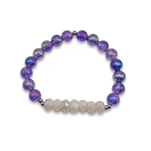 Positive Purpose - Rose Quartz and Amethyst Bracelet