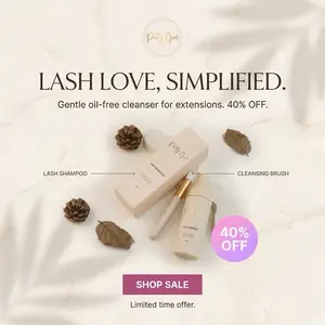 Lash Extention Shampoo and Brush Tool 50 ml 1.69 fl oz Foaming Lash Shampoo Kit, Eyelash Exension Cleaner, Lash Extension Supplies for Salon and Home Use, Makeup Remover, Eyelid Cleanser