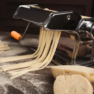 Pasta Maker Machine, 180 Roller Pasta Maker, 9 Adjustable Thickness Settings 2-in-1 Noodles Maker with Rollers and Cutter, Perfect for Spaghetti, Fettuccini, Lasagna or Dumpling Skin Silver