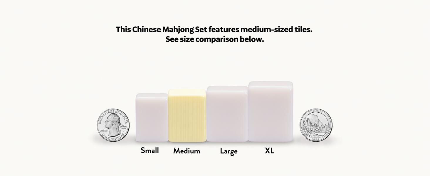 Yellow Mountain Imports "Bleau Fontaine Chinese Mahjong Set with 146 Medium Tiles and Blue Vinyl Case - for Chinese Style Gameplay Only