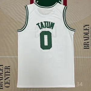 Jayson Tatum Men's Sleeveless stitched Basketball Jersey white 2025
