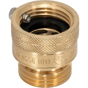 3/4 Inch FHT x 3/4 Inch MHT Hose Bibb Anti Siphon Vacuum Breaker, Brass Plumbing Fitting, 20199