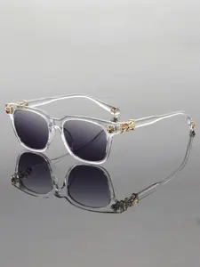 Unisex Fashion Elegant Embroidered Sunglasses, Multiple Colors Available, Casual Versatile, Perfect for Music Festivals Parties Daily Photography