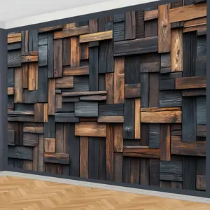 Elegant Wood Grain Wall Tapestry - Polyester, Luxurious Style for Living Room, Bedroom, Office, Party Decor - Easy Hang, No Power Needed, Feather-Free 60X40 Decoration Gift Wooden Colorful Lightweight