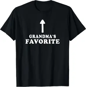 100% Cotton Funny Grandmas Favorite Grandchild Grandson Granddaughter T-Shirt