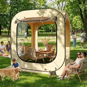 【FathersDayGift】GARVEE 6X6 Ft All-Weather Pop Up Bubble Tent - Instant 2-3 Person Garden Dome Igloo with Rainproof, Windproof & Coldproof Design for Camping, Backyard, Beach and Sports Events