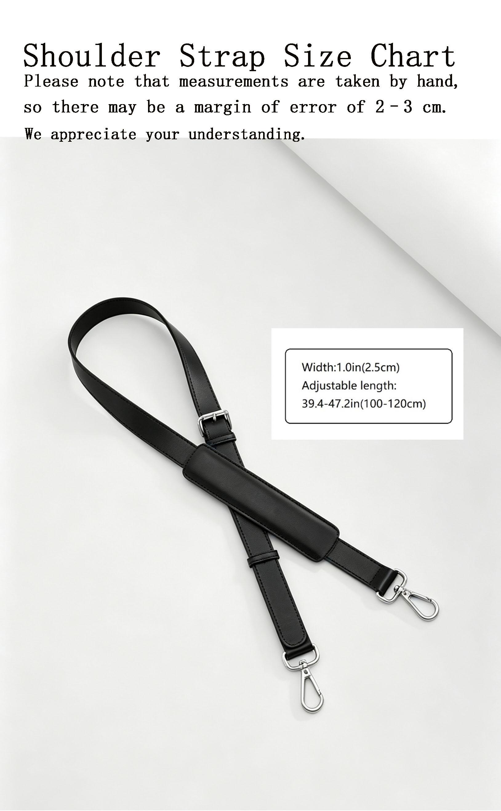 Jiesinlov Genuine Leather Replacement Strap, Solid Adjustable Crossbody Strap with Padded Shoulder Support for Speedy 25-35, Keepall 45 50 55 60 Travel Duffel Bags, Padded Shoulder Strap, Solid Adjustable Strap, Handbag Accessory, Fitted Adjustable Strap