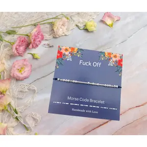 Fuck Off Morse Code Funny Inappropriate Bracelet Gift