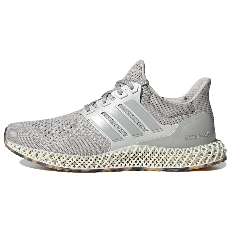 Adidas Ultra 4D Grey Gold Metallic Comfort Low Top Running Shoes Unisex IG2260