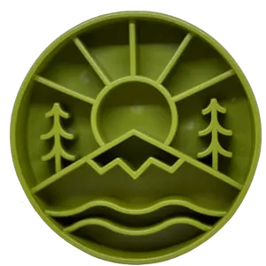 SodaPup Great Outdoors eBowl Enrichment Slow Feeder Bowl for Dogs 8” Wide X 8” Tall Segmented Design for Healthy Eating & Digestion - Feeding