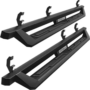 YITAMOTOR Running Boards Compatible with 2019-2025 Chevy Silverado/GMC Sierra 1500, 2020-2025 Silverado/Sierra 2500HD 3500HD Double/Extended Cab, Black Powder Coated Side Steps, Off-Road Drop Nerf Bar Visit the YITAMOTOR Store Steel Bolt-On Running Boards