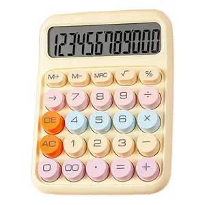 Candy Color Calculator, Large LCD Display, Mechanical Keyboard, Dopamine Design, Ideal for School, Accounting, Office Use, No Battery Included