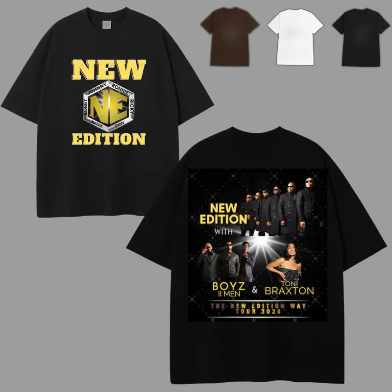Pink The New Edition Way Tour 2026 Pink Shirt, NE R&B Concert Tee