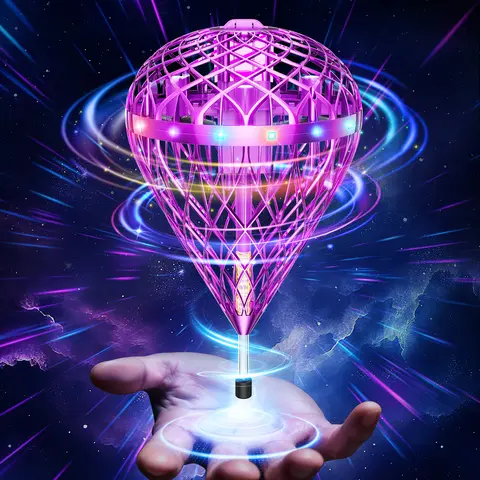 Flystars Magical Hover Ball Toy 2026, Hand-Controlled Cosmic Galaxy Drone with 6-Axis Gyro, 360° Flips, Night-Ready LEDs, 4 Fun Play Modes, Indoor-Outdoor Christmas Gift for 6+ Year Old Kids
