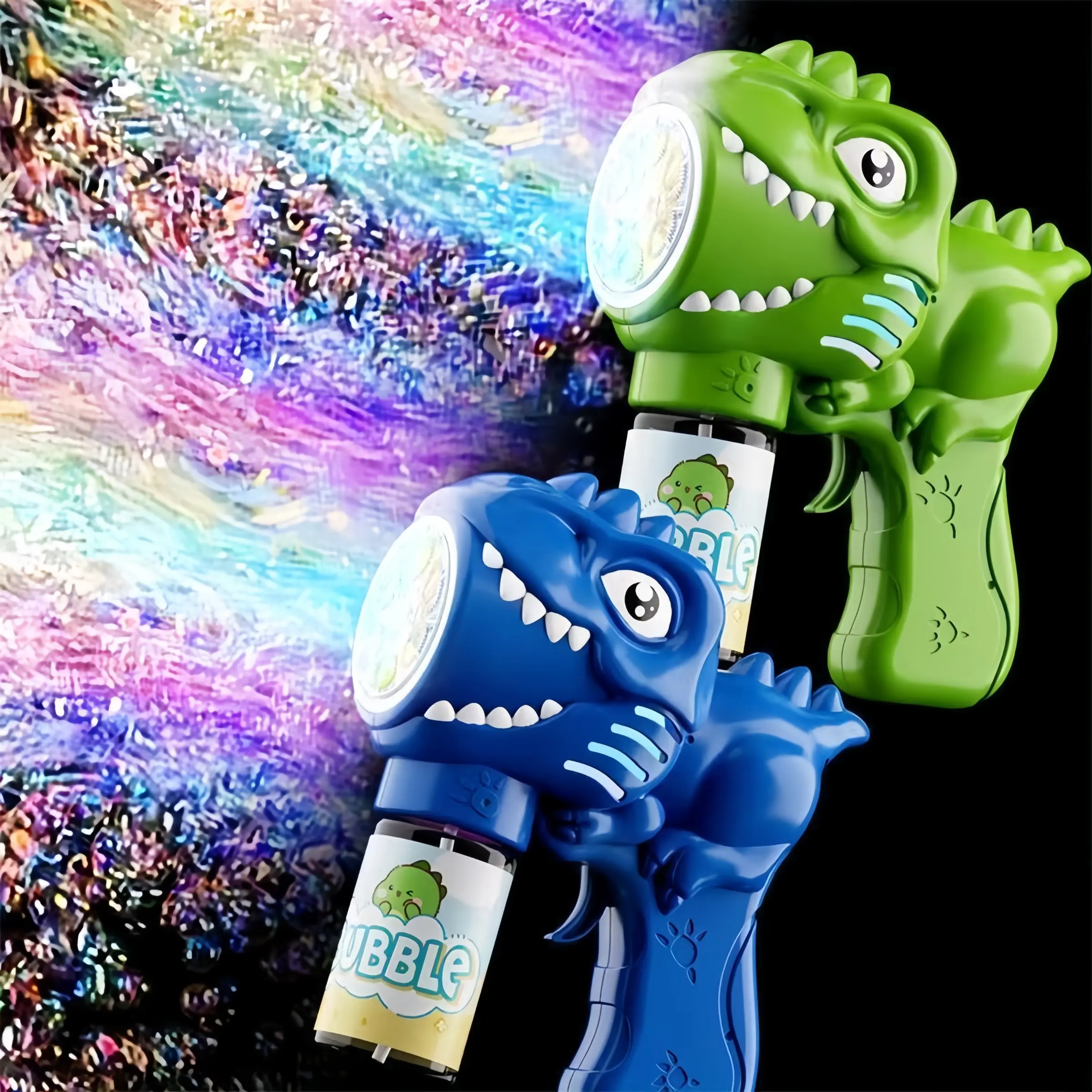 Automatic Dinosaur Theme Electric Bubble Machine, Outdoor Party Beach Toy, Kids' Festival Birthday Gift, Includes 60ML Bubble Solution